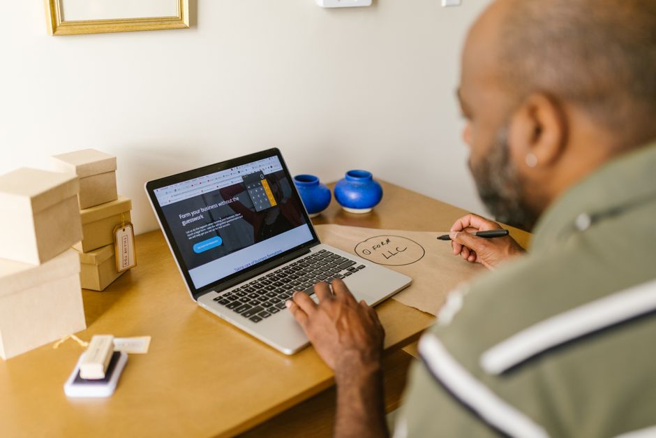 Business owner at a desk
